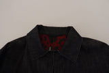 Elegante schwarze Jeansjacke