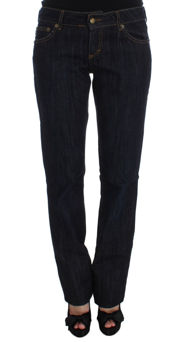 Jeans designer chic blu dritti.