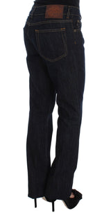 Jeans designer chic blu dritti.