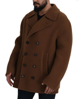 Elegante doppelte braune Jacke