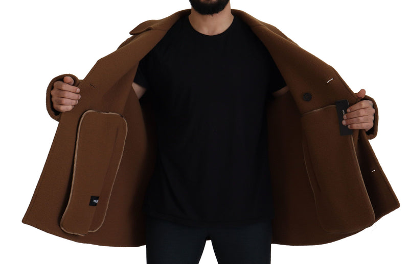 Veste marron élégante à double seins