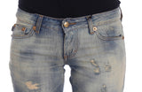 Elegante schlanke Bootcut Blue Jeans