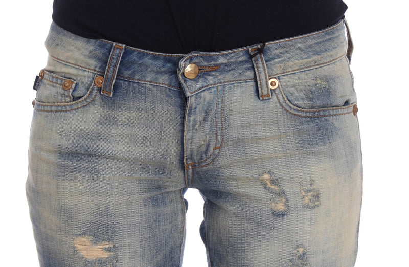 Jean bleu bootcut élégant mince