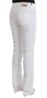 Jeans di cotone bianco chic slim fit