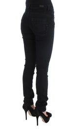 Sleek Slim Fit Designer Jeans en Black Classic