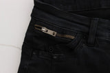 Sleek Slim Fit Designer Jeans en Black Classic