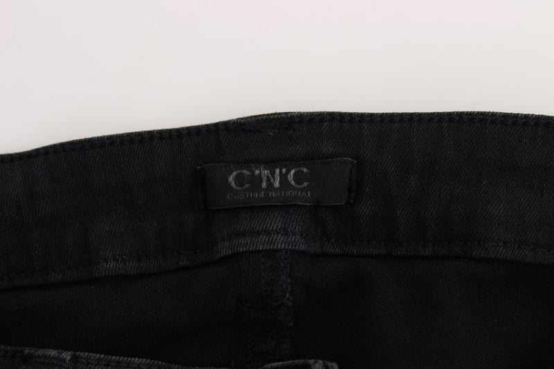 Jeans de créateurs slim élégants en noir classique