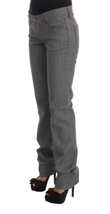 Jeans de ajuste regular gris elegante