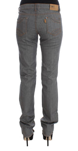 Elegante graue reguläre Fit -Jeans