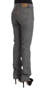 Elegante graue reguläre Fit -Jeans