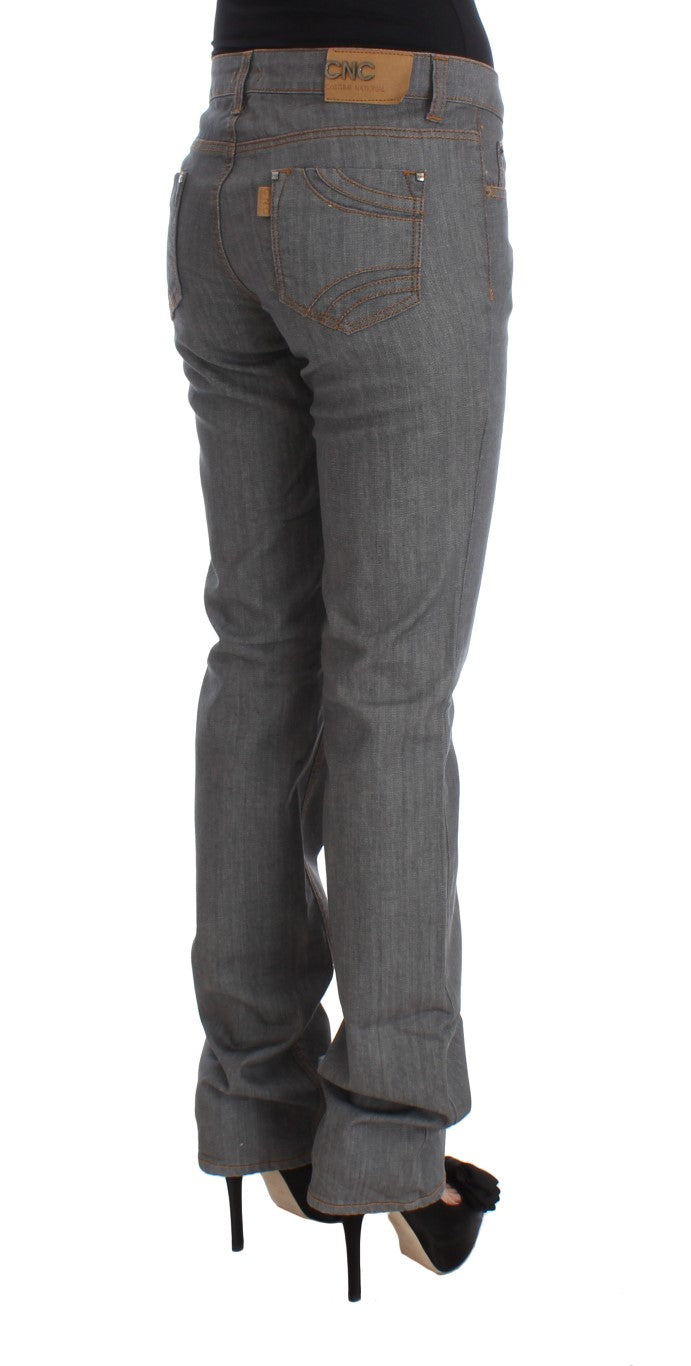 Jeans de ajuste regular gris elegante