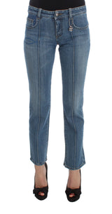 Jeans blu chic slim fit per la donna moderna