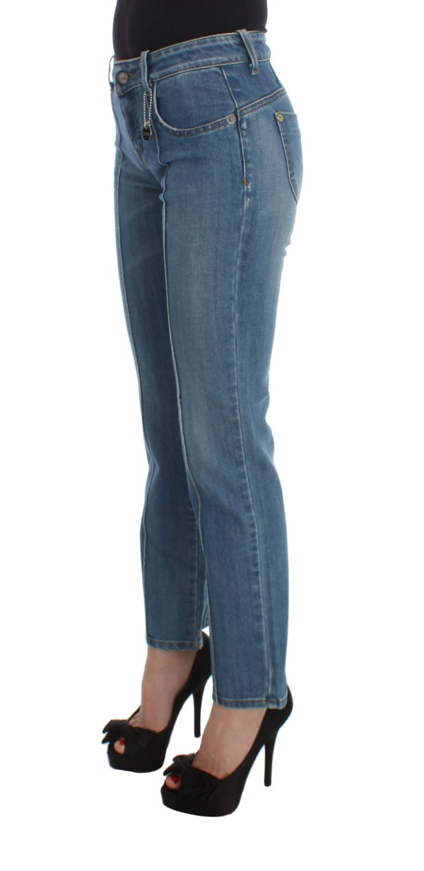 Chic Slim Fit Blue Jeans für die moderne Frau