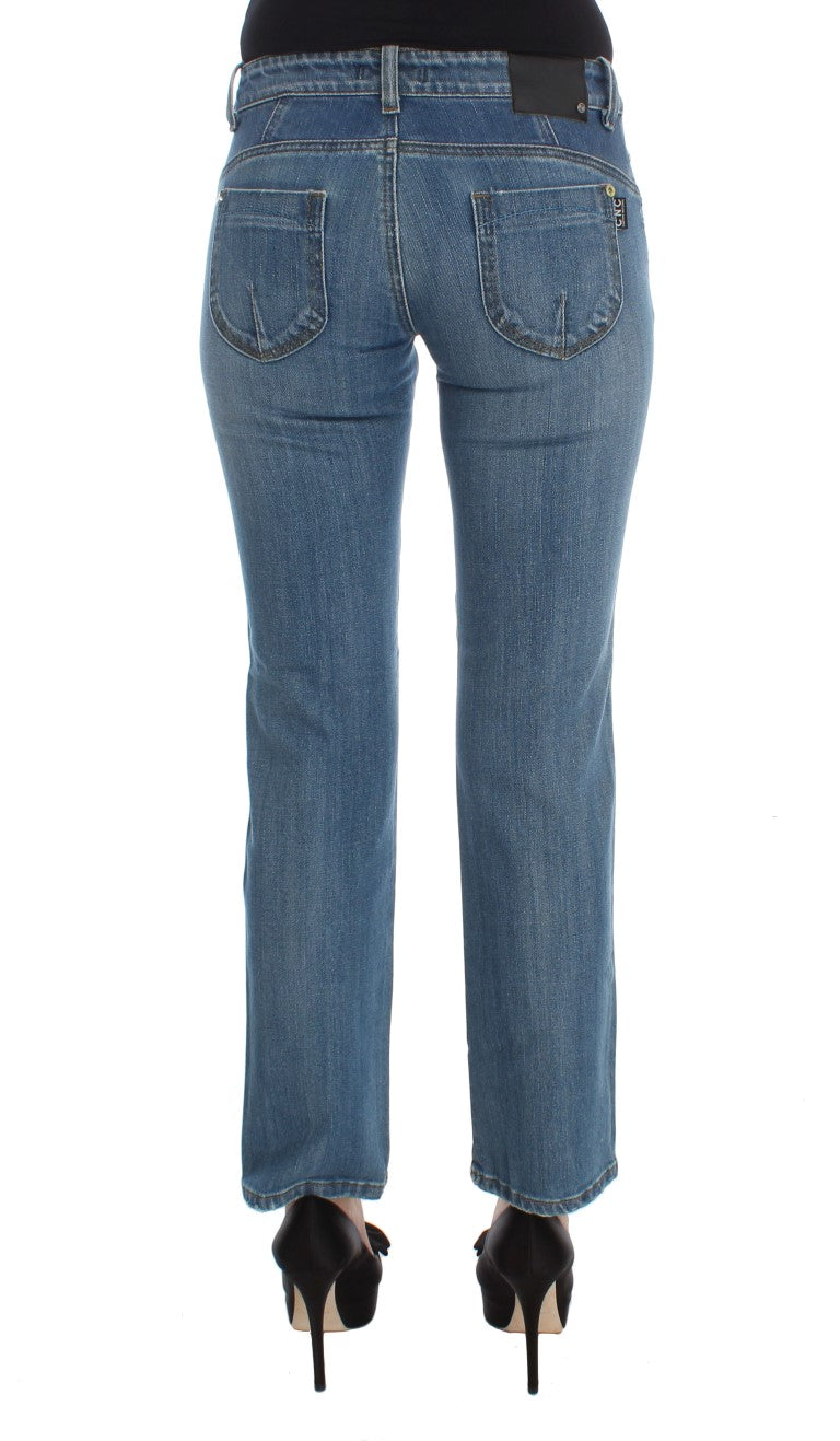 Chic Slim Fit Blue Jeans für die moderne Frau