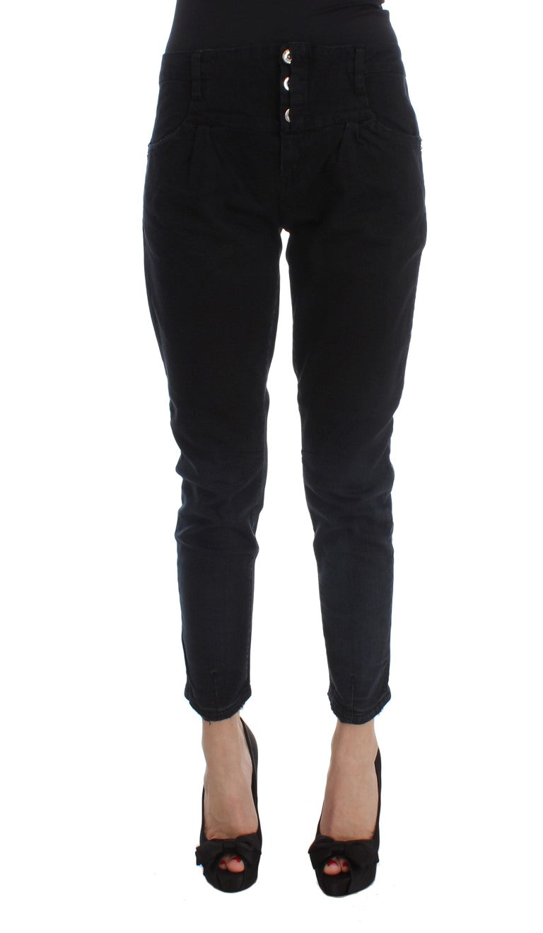 Jeans in denim nero eleganti in forma slim