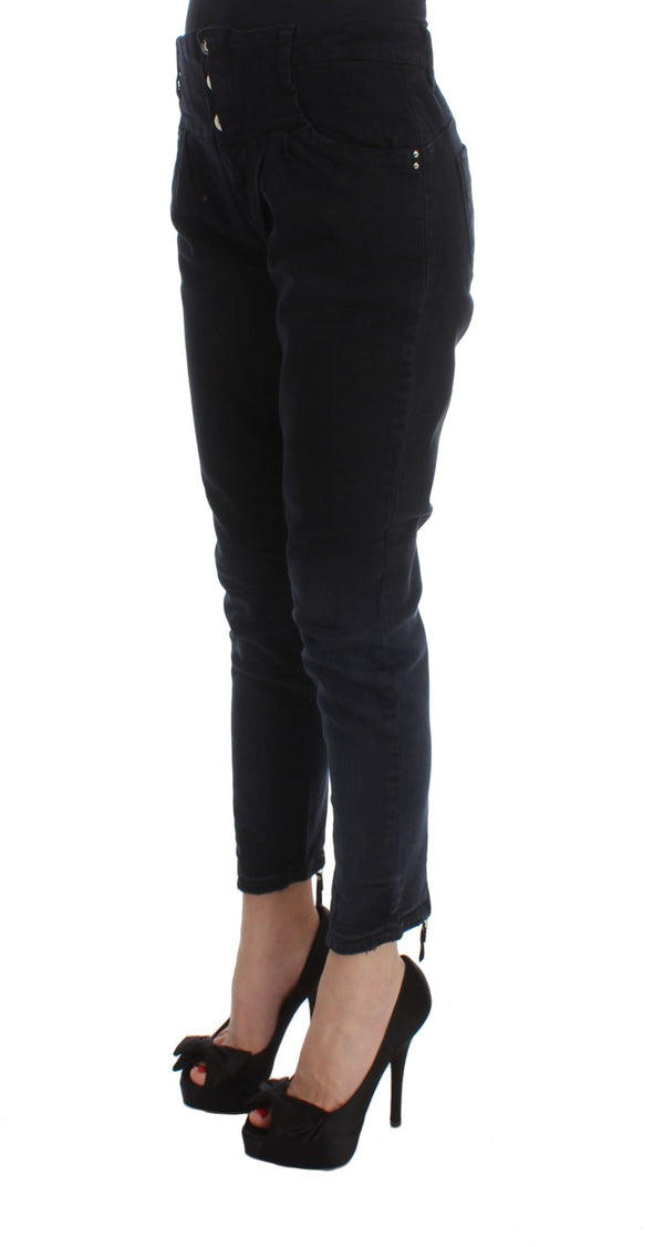 Jeans in denim nero eleganti in forma slim