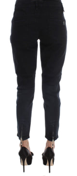 Jeans in denim nero eleganti in forma slim