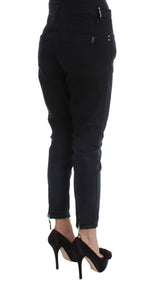 Jeans in denim nero eleganti in forma slim