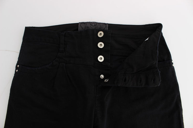 Jeans in denim nero eleganti in forma slim