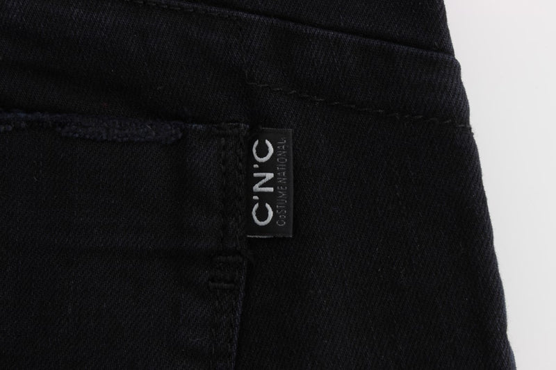 Jeans in denim nero eleganti in forma slim