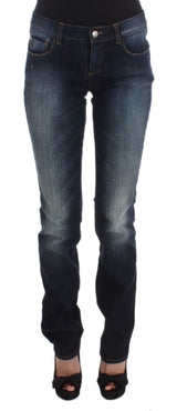 Jeans di design blu eleganti in forma slim