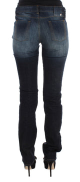 Jeans di design blu eleganti in forma slim