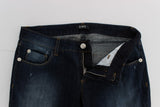 Jeans di design blu eleganti in forma slim