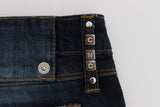 Jeans di design blu eleganti in forma slim