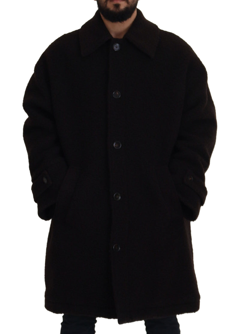 Elegante schwarze Alpaka -Wolle Mischjacke