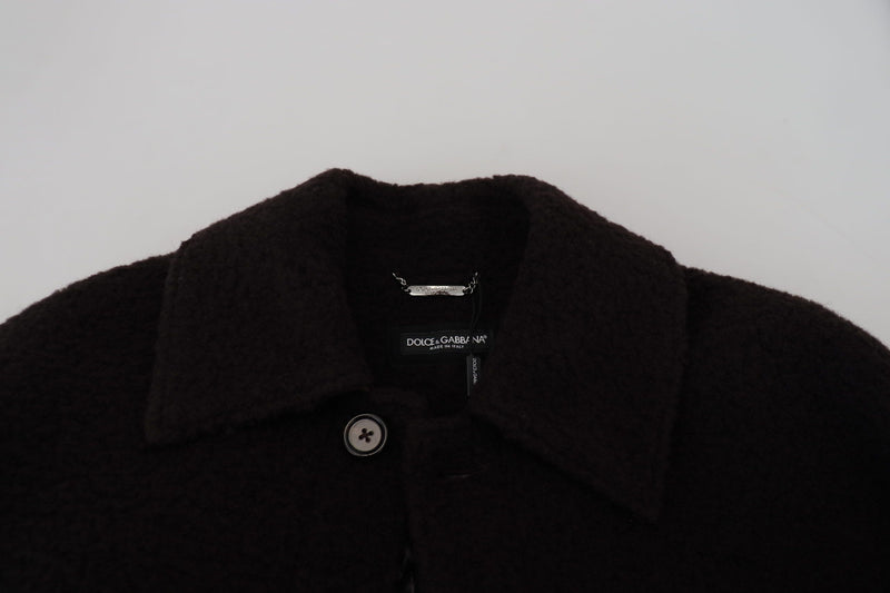 Elegant Black Alpaca Wool Blend veste