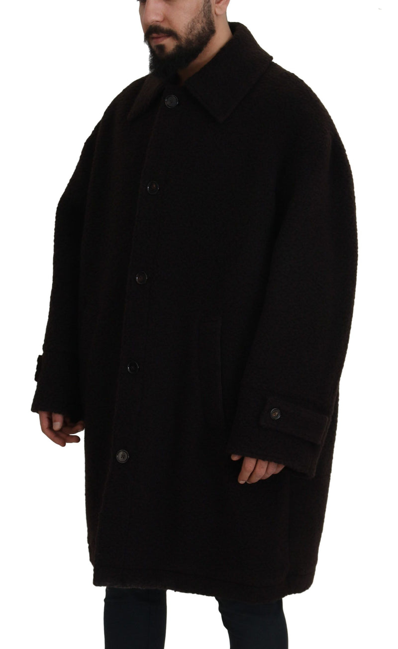 Elegant Black Alpaca Wool Blend veste