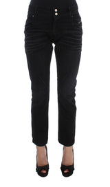 Elegante schwarze schlampige Fit -Jeans für Trendsetters