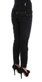 Elegante schwarze schlampige Fit -Jeans für Trendsetters