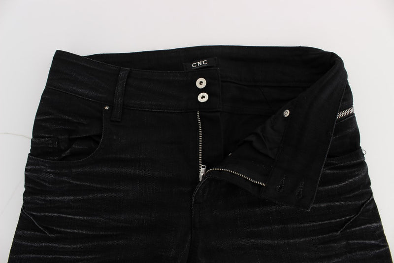 Jeans élégants noirs slouchy pour les pionniers