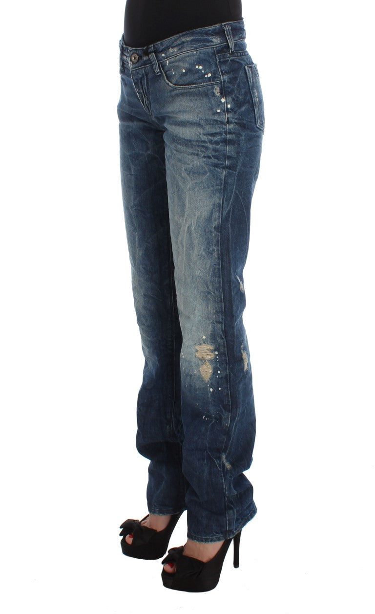 Denim de ajuste regular azul elegante