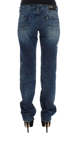 Denim de ajuste regular azul elegante