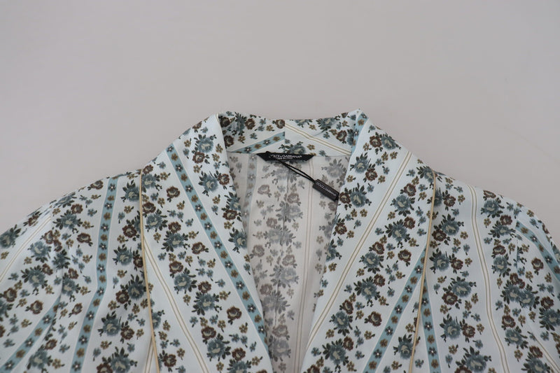 Robe à veste en coton floral élégant