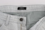 Jeans de créateurs chics slim gris chic