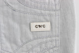 Chic Grey Slim Fit Designer Jeans