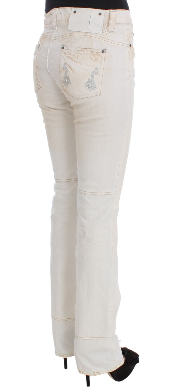 Jeans chic white slim fit designer