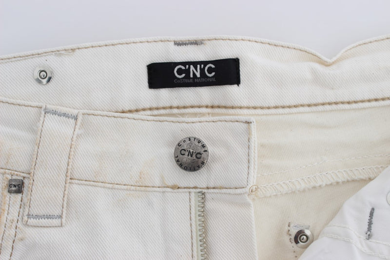 Jeans chic white slim fit designer