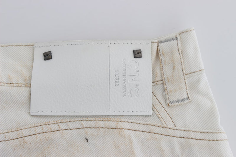 Jeans de créateurs slim blanc chic