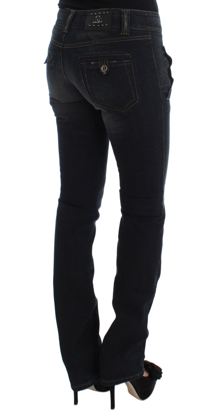 Chic Slim Fit Jeans italiano de algodón