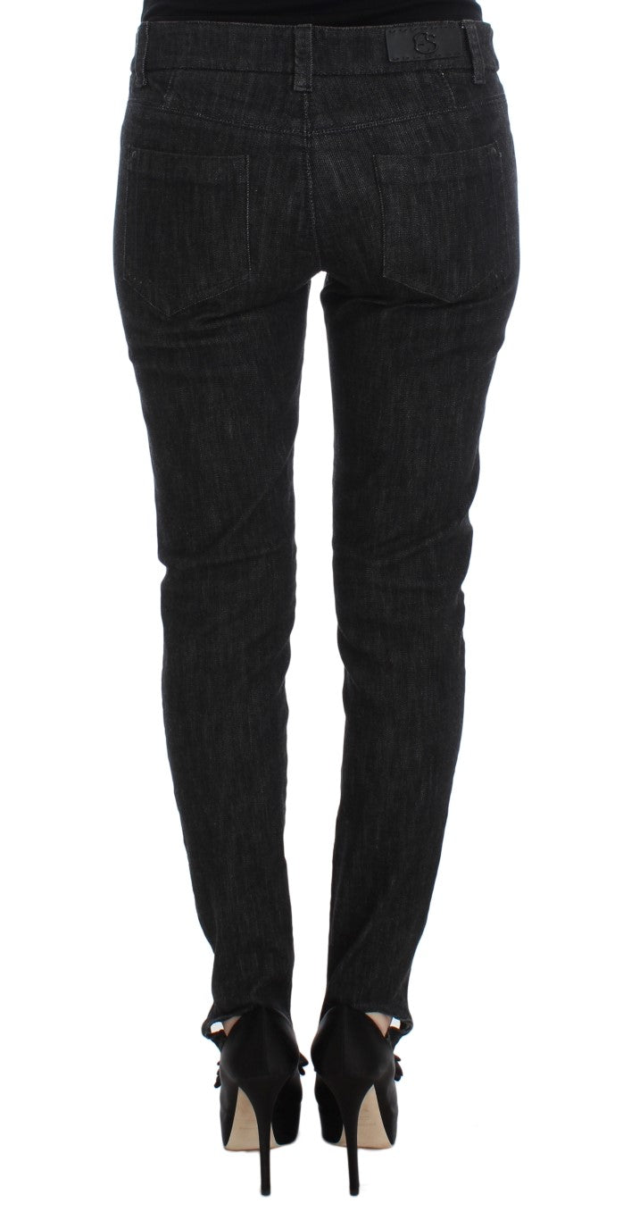 Elegante schlanke fit blaue Jeans