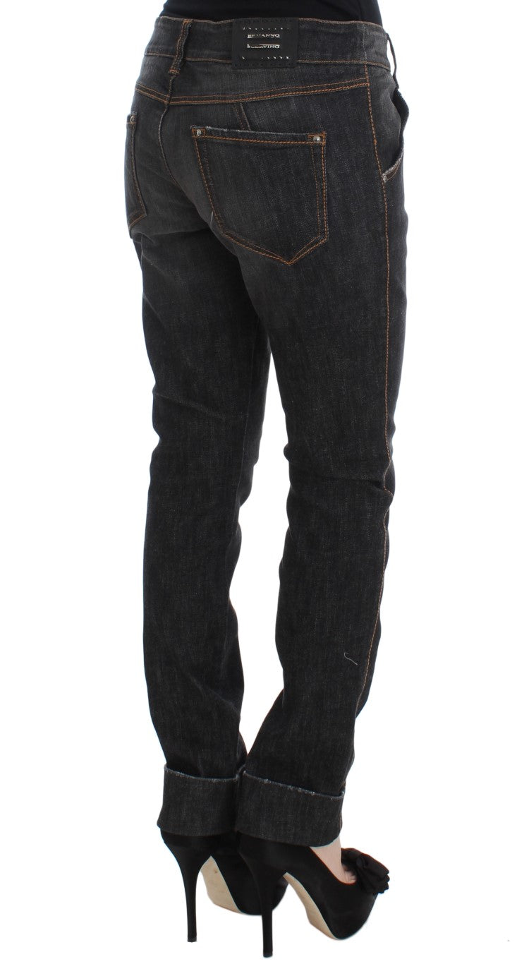 Jeans di lavaggio grigio chic slim fit