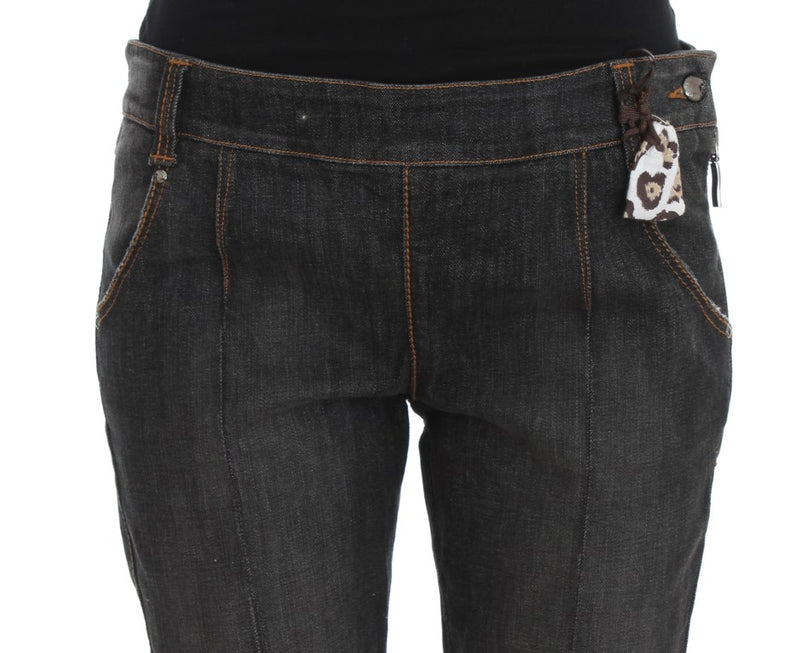 Jeans de lavage gris chic slim fit