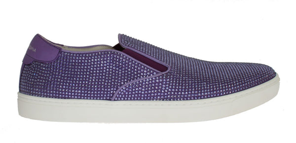 Eleganti sneaker di moda a strass viola