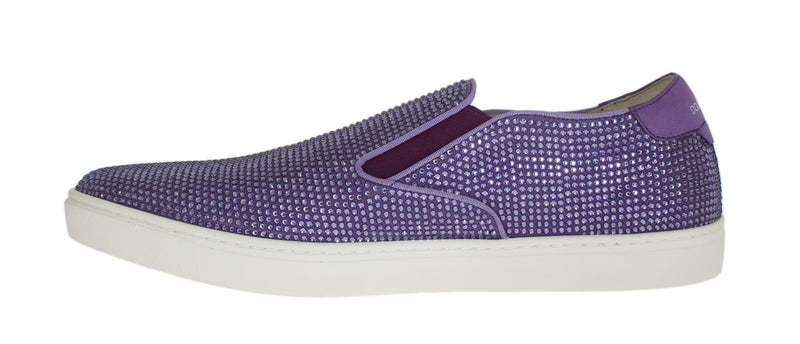 Eleganti sneaker di moda a strass viola