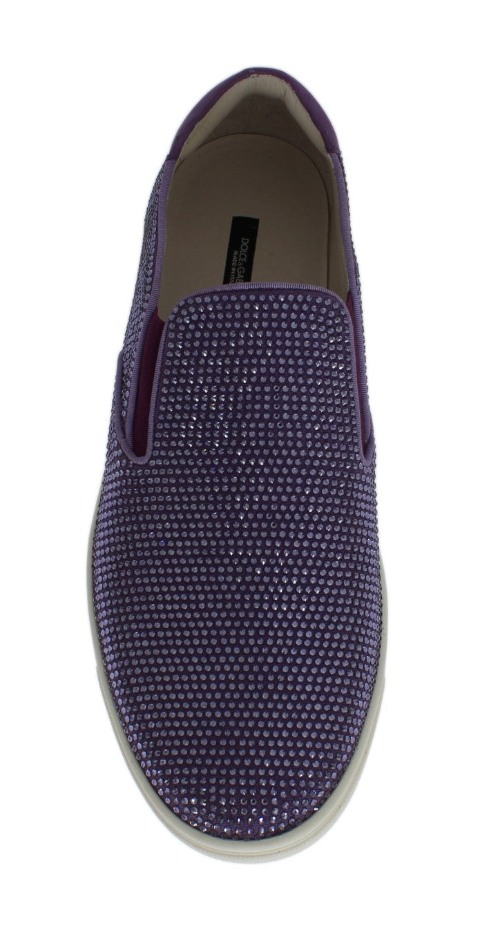 Eleganti sneaker di moda a strass viola