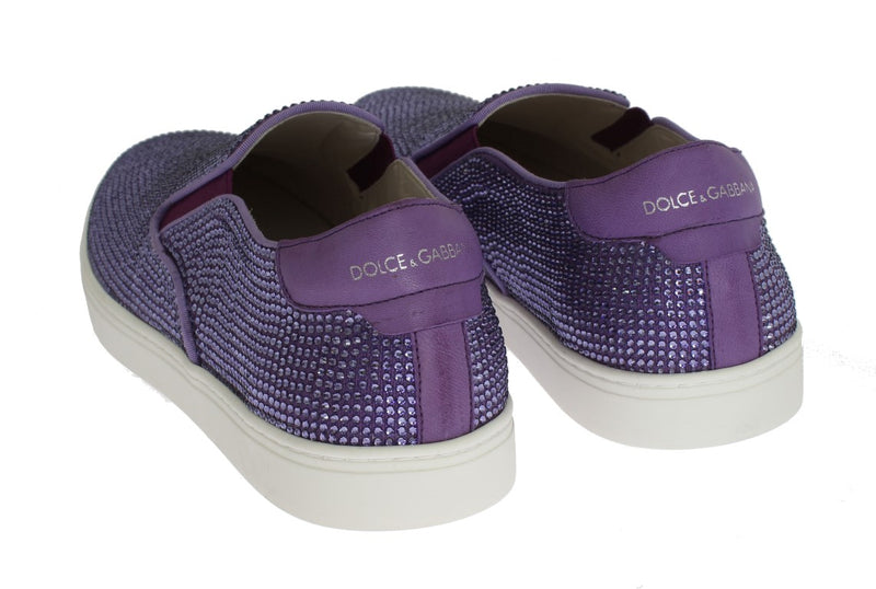 Eleganti sneaker di moda a strass viola